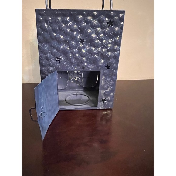 Holiday Vintage Tin Candle Holder Lights Up Scene Beautiful Poshmark